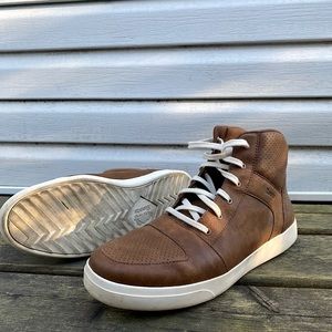 Roots, Leather High-top Sneakers, US12, Brown